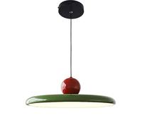 NICRX Modern UFO Pendant Light - 36W LED Dimmable Hanging Lamp,Adjustable Height 3-Color Temperature Hanging Lights,Acrylic and Metal Ceiling Light Fixture for Dining Room,Living Room,Café (Green)