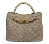 Niction Suede Woven Tote Bag for Women PU Leather Hobo Bags Casual Crossbody Purse Shoulder Satchel Bag Top Handle Tote Handbag, Light Khaki, M