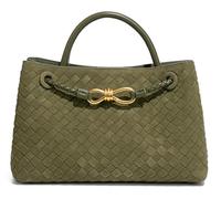 Niction Suede Woven Tote Bag for Women PU Leather Hobo Bags Casual Crossbody Purse Shoulder Satchel Bag Top Handle Tote Handbag, Grass Green, M