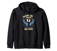 NICU Dad Preemie Father Tiny But Mighty Neonatal Care Fight Zip Hoodie