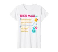 NICU Mom Definition Neonatal Intensive Care Mother Support Value Graphic T-Shirt, Women, White, XS