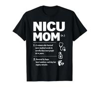 NICU Mom Definition Neonatal Intensive Care Parent Love Value Graphic T-Shirt, Men, Black, XL