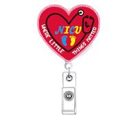 Nicu Nurse Badge Reel Retractable Labor and Delivery Cute Where Little Things Matter OBGYN Postpartum Pediatric Badge Holder with Alligator Clip Nursing Cute RN CNA LPN Medical Badge Clip ID Card