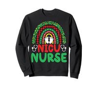 NICU Nurse Christmas Rainbow Preemie Baby Neonatal Xmas Sweatshirt