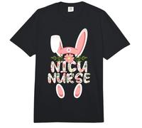 NICU Nurse Floral Bunny Neonatal Nursing Intensive Care Unit Comfort Colors Adult Heavyweight T-Shirt