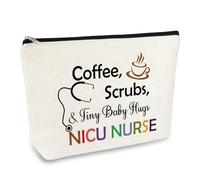 NICU Nurse Gift RN Makeup Bag Nurse Appreciation Gift Nurse's Day Nursing Graduation Gifts Cosmetic Bag Christmas Thanksgiving Birthday Gifts for Nurses RN Doctor Friend Coworkers Zipper Pouch