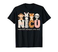 NICU Nurse Newborn Intensive Care Safari Animals T-Shirt