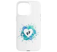 NicU Nurse Stethoscope Heart Baby Footprints Watercolor Case for iPhone 15 Pro Max