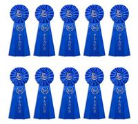 Nicunom 10 Pcs 1st Place Rosette Ribbons, Blue Ribbon Award Prize Ribbons Winner Victory Ribbons First Place Medal Ribbons Honorable Recognition Ribbon for Competition Sport Event
