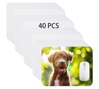 Nicunom 40 Pcs Sublimation Mouse Pad Blanks, 22 x 18 x 0.3cm Heat Press Printing Crafts Mousepads DIY Custom Mouse Pads Anti-Slip Rubber Mouse Mat for Office Laptop Computer Gaming