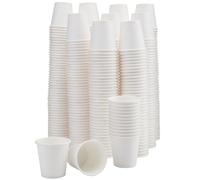 Nicunom 400 Count White Paper Bath Cups, 2oz / 60ml Small Paper Disposable Bathroom, Espresso, Mouthwash Cups, Disposable Paper Cups for Coffee, Water, Tea, Juice
