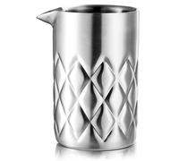 Nicunom 540ml Cocktail Mixing Glass, 304 Stainless Steel Martini Stirring Glass, Double Walled Bar Mixing Pitcher, Seamless Glass Shaker with Weighted Bottom, Mixing Glass for Bartenders