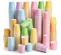 Nicunom 600 Pack 60ml Paper Cups, Mini Disposable Bathroom Cups, Mouthwash Cups, Paper Sampling Cup, Disposable Drinking Cup, Small Paper Cup for Party, Home and Office - Assorted Colors