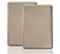 Nicunom Set of 2 Sheet Baking Tray, 44.5 x 30cm Baking Sheet, Nonstick Baking Sheet Pans Bakeware Toaster Oven Baking Trays Set, Perfect Cookie Sheet for Baking and Roasting, Commercial Or Home Use