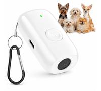 Nicuzm Ultrasonic Bark Deterrent Device for Small Dogs - 25kHz Gentle Frequency, 50ft Range, Rechargeable Manual Trainer, Pain-Free Training & Behavior Aid for Indoor/Outdoor Use（White）