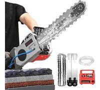 Nicvrea Electric Concrete Chain Saw | 5800/6500W Handheld Chain Saw Wall Cutter | With Water Fed Dust | Powerful Diamond Chain Technology | For Granite Reinforced Concrete 480mm