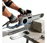 Nicvrea Electric Concrete Chainsaw Wall Cutter Machine, 5800W 6500W Hand Held Concrete Cutting Chain Saw 14"/19" Cutting Depth, Diamond Concrete Chain Saw with Water Supply and Dust Suppression 480mm