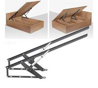 Nicvrea Electric Steel Bed Lift Mechanism with Remote Control 600KG Load Capacity - 2 PCS Lid Support Hinge for Storage Box Bed and Sprung Divan Bases Black-110cm