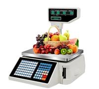 Nicvrea Label Printing Scale, Electronic Price Computing Scale Pole Display, for Retail Outlet Store Food Meat Shop,Machine Machine