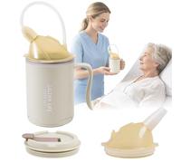 niCWhite 3 in 1 Adult Sippy Cup for The Elderly Non Spill Anti Choke