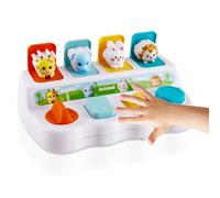 niCWhite Pop Up Toy Baby Cause and Effect Toys with Push Buttons&Colors