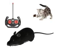 niCWhite Remote Control Mouse Cat Toy, Interative Moving Cat Toys Wireless Electronic RC Rat Mice Pet Toys for Chase and Exercise (Black)