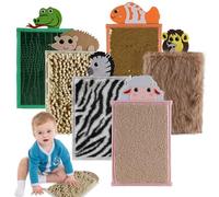 niCWhite Sensory Mats for Autistic Children Assorted Textured, Sensory Floor Tiles Educational Tactile Sensory Toys for Kids Baby Toddler, Sensory Wall Panel, Sensory Room Equipment (6)