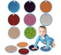 niCWhite Sensory Mats for Autistic Children Assorted Textured, Sensory Floor Tiles Educational Tactile Sensory Toys for Kids Baby Toddler, Sensory Wall Panel, Sensory Room Equipment (8)