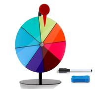 niCWhite Spinning Prize Wheel Age 3+, 7.87" Dry Erase Spin Wheel for Prizes with Stand, Spin The Wheel Tabletop Roulette Spinner Wheel for Carnival, Trade Show, Win Fortune Spin Games