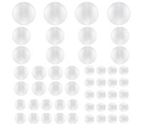 niCWhite White Foam Balls, 5 Sizes Polystyrene Craft Balls 50pcs Styrofoam Balls Art Decoration Balls for School Projects, Kids DIY Art Crafts and Christmas Party Decoration