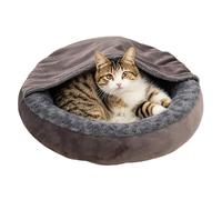 Nid Chat Coussin - Anier Rond À Capuche Douillet Accessoire | Chaud Moelleux Repos Sieste Animaux, Compagnie Chaton Chiot Couchage Extérieur Intérieur Tissu Confortable Maison Transport Abri