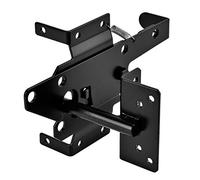 NIDAYE Self-Locking Automatic Gravity Lever Fence Gate Latch, 4-1/8", Steel, Black