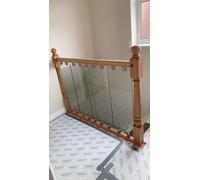 Nidda - Toughened Clear Glass Baluster Decking Panel Rack Railing Infill Stairparts Easy Fit for Stair, Landing Panel Or Balcony, Glaze Glass Staircase. (8x300x860 mm (TxWxH) LANDING PANELS)