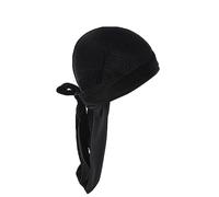 Nidddiv Ear Protection Wind Protection 6 Pieces Velvet Durag Hat for Men and Women Soft Velvet Durag Head Wrap with Long Tail and Wide Straps for 360 Waves Bicycle Outfit Men's Set, black, One Size