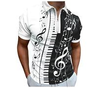 Nidddiv Polo Shirts for Men Adult Short Sleeve Lapel Mens Shirts Slim T-Shirts Quarter Zip Jumper Men Fashion Summer Shirts Lightweight Sweatshirts Tunic Pullover Casual Tops Sweatshirt Sportswear