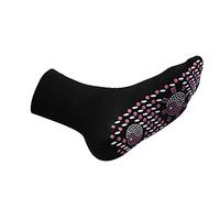 Nidddiv Socks Set Women's Tourmaline Warm Socks Self-Heating Unisex Socks Yoga Non-Slip Socks, black, One Size