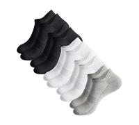 Nidddiv Warm Cuddly Socks Women 5 Pairs Mesh Socks Thin Sweat Socks for Men Short Sports Socks Plain Boat Socks Cotton Birth Boy Gift Set, darkgray, M