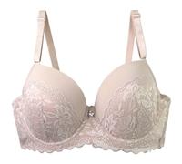 Nidddiv Women's Lace Bra with Underwire, Large Sizes, Comfort Dirndl Bra, Push Up, Large Breasts, Strong Hold Bralette, Soft Underwear, Breathable Bra, Comfort Support for Everyday Use, khaki, 46C