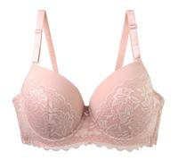 Nidddiv Women's Lace Bra with Underwire, Large Sizes, Comfort Dirndl Bra, Push Up, Large Breasts, Strong Hold Bralette, Soft Underwear, Breathable Bra, Comfort Support for Everyday Use, lightpink, 46C