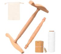 Niddy Noddy, Wooden Yarns Winder, Handcrafted Yarn Swift, Handspun Yarn(Set)