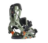 Nidecker Flow Fuse Hybrid Snowboard Bindings - Dual Entry with Hybrid Strap & Fibreglass Reinforced Nylon Base - Large - Khaki