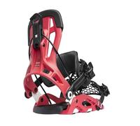 Nidecker Flow Fuse Hybrid Snowboard Bindings - Dual Entry with Hybrid Strap & Fibreglass Reinforced Nylon Base - Large - Crimson