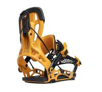 Nidecker Flow NX2 Hybrid Snowboard Bindings - Dual Entry System with Aluminium Baseplate & Hybrid Strap - Size L - Mango