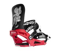 Nidecker Kaon Snowboard Bindings - All-Mountain Control with Asym Hadron Hiback & Axis N1 Baseplate - Small - Red Tiger
