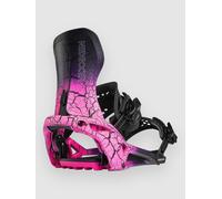 Nidecker Supermatic LT Snowboard Bindings - Automatic Dual-Entry Binding with Heel Pedal & Universal Fit - Size M - Magma