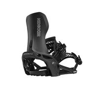 Nidecker Supermatic LT Snowboard Bindings - Automatic Dual-Entry Binding with Heel Pedal & Universal Fit - Size L - Black