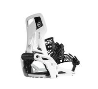 Nidecker Supermatic Snowboard First Universal, Dual-Entry, Automatic Binding - Comfortable and Reliable as a Regular Two-Strap Binding - Genuine Game Changer with its Drop in tech - White