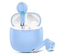 Niderson Wireless Earbuds, Bluetooth 5.3 Headphones in Ear Light-Weight Built in Noise Cancelling Mic, 32Hrs Playtime Bluetooth Earbuds HiFi Stereo Sound, IP7 Waterproof, Touch Control Ear Buds Blue