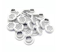 NIDETION 25mm/0.98” Round Air Vent, Circular Soffit Vent，Stainless Steel Mesh Hole Louver, for Kitchen, Bathroom, Cabinet and Wardrobe（50Pcs, White）