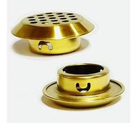 NIDETION 29mm / 1.14” Golden Circular Soffit Vent, Gold Decorative Stainless Steel Mesh Hole Louver, for Cabinets, Shoes Cabinets, Lockers and Pet Houses, A Good Gift (Golden ，10PCS)